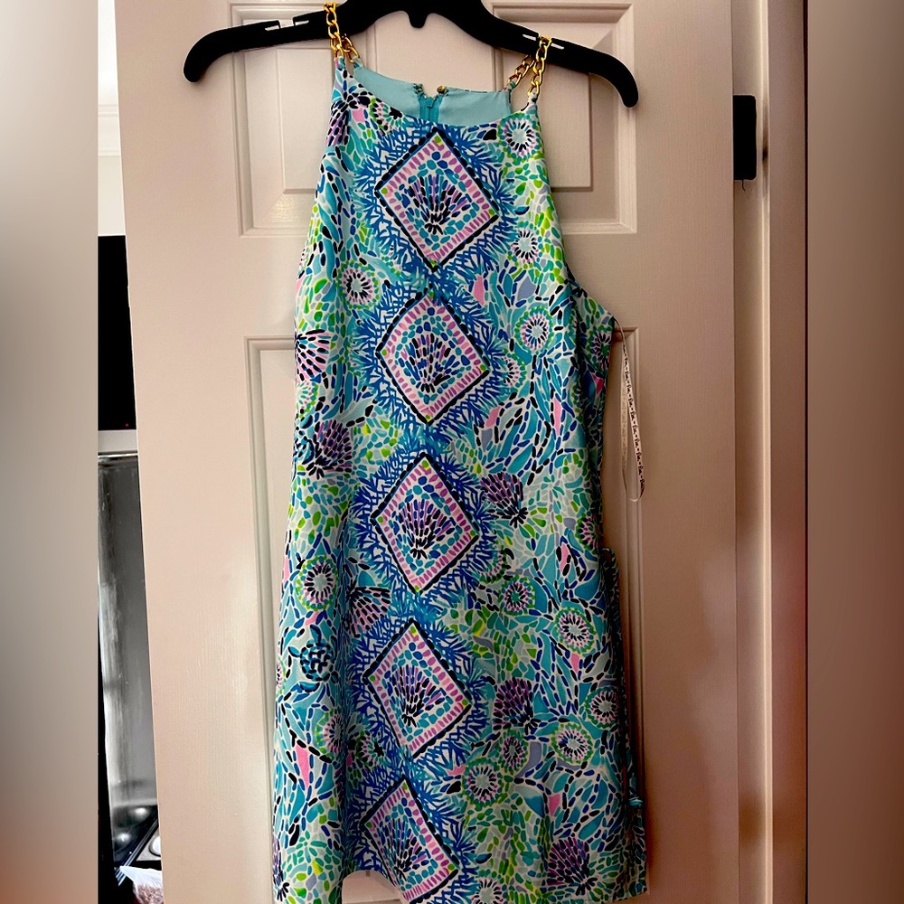 Lilly Pulitzer Blue and Green Patterned Jumpsuit
